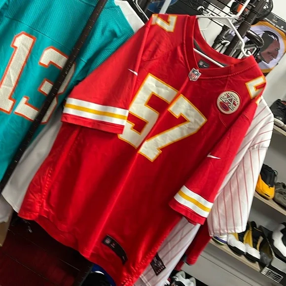 Men’s Nike NFL Kansas City Chiefs Orlando Brown JR #57 Used Sz XXL Red - Picture 1 of 10